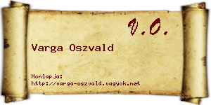 Varga Oszvald névjegykártya